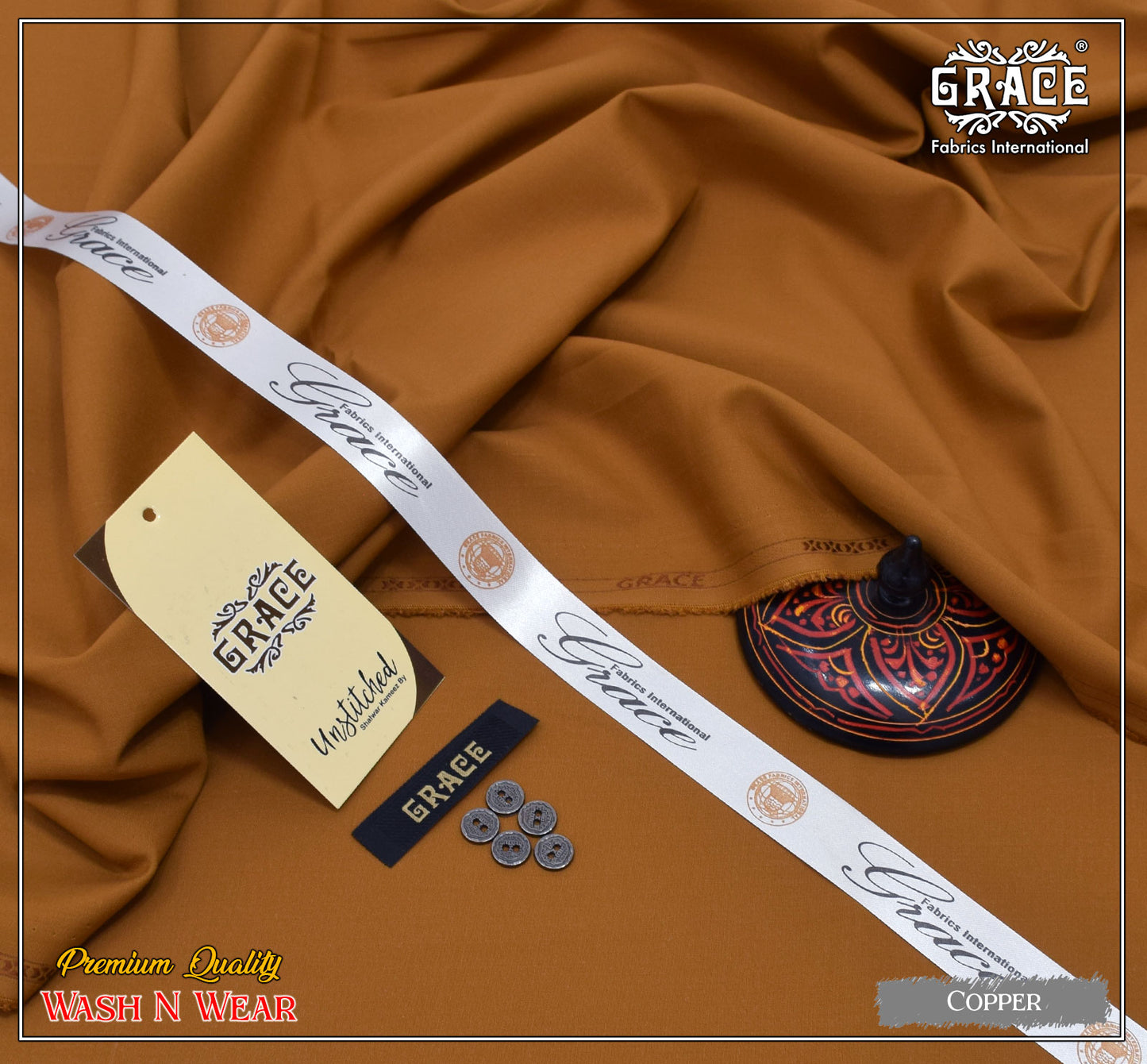 Grace Premium Wash & Wear Fabric Collection – Unstitched Elegance in Every Fold