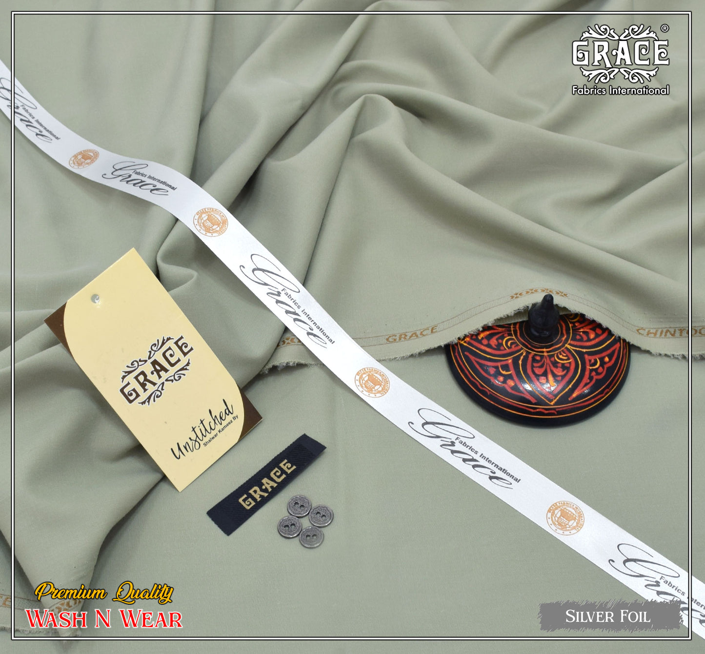 Grace Premium Wash & Wear Fabric Collection – Unstitched Elegance in Every Fold
