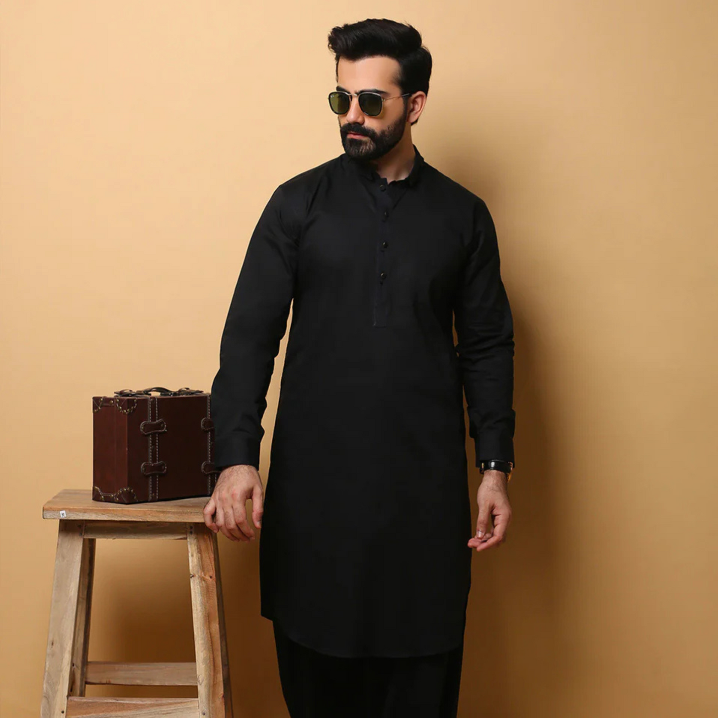 EbonFlow Suiting Jet Black - Unstitch Washing Wear