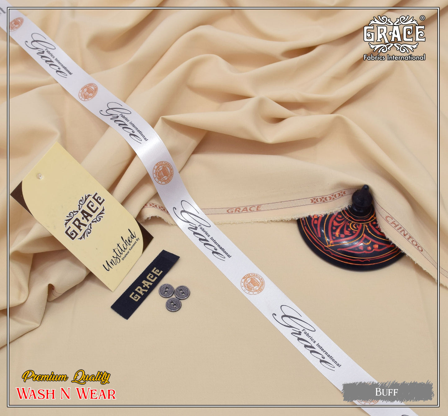 Grace Premium Wash & Wear Fabric Collection – Unstitched Elegance in Every Fold
