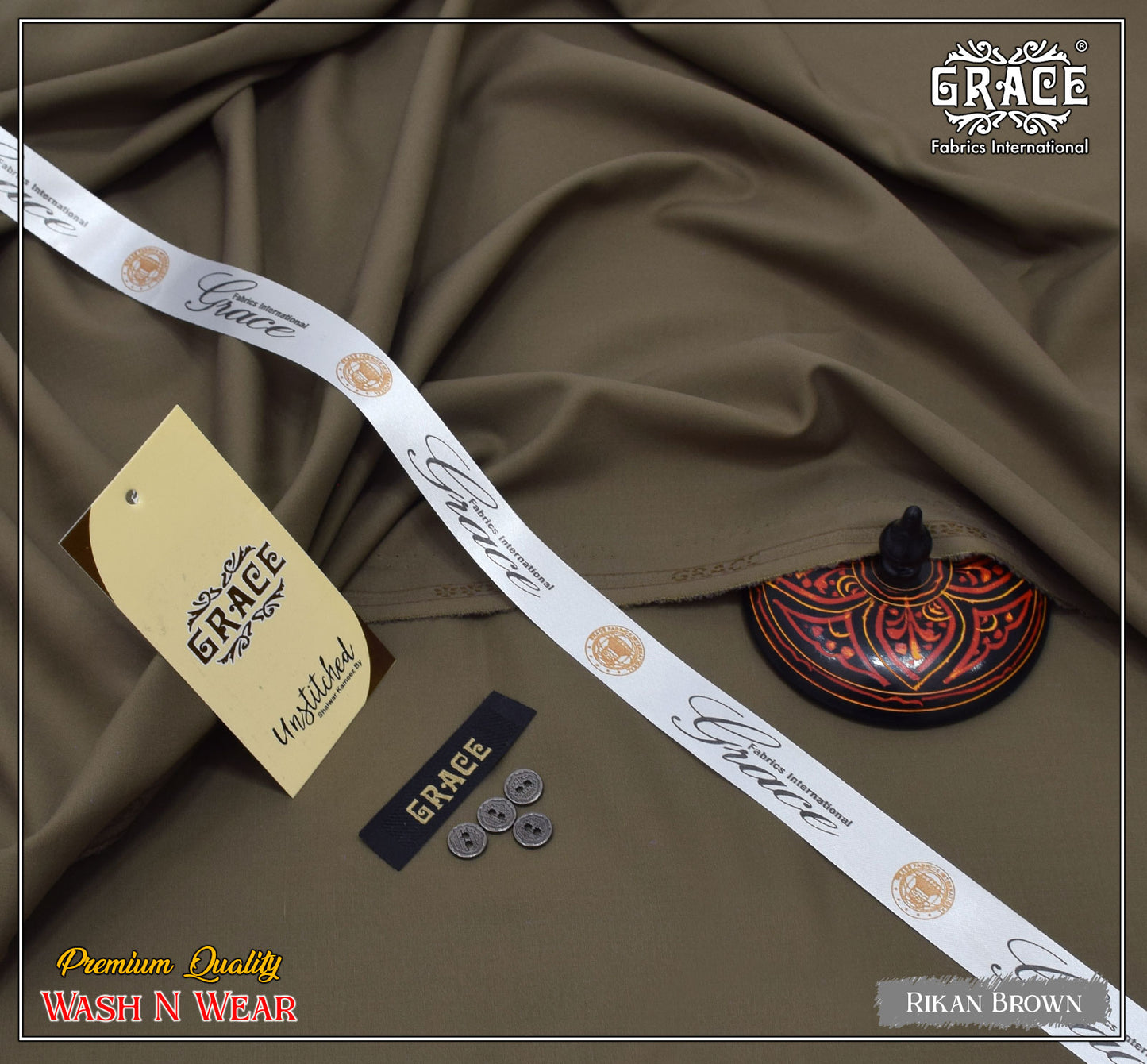 Grace Premium Wash & Wear Fabric Collection – Unstitched Elegance in Every Fold