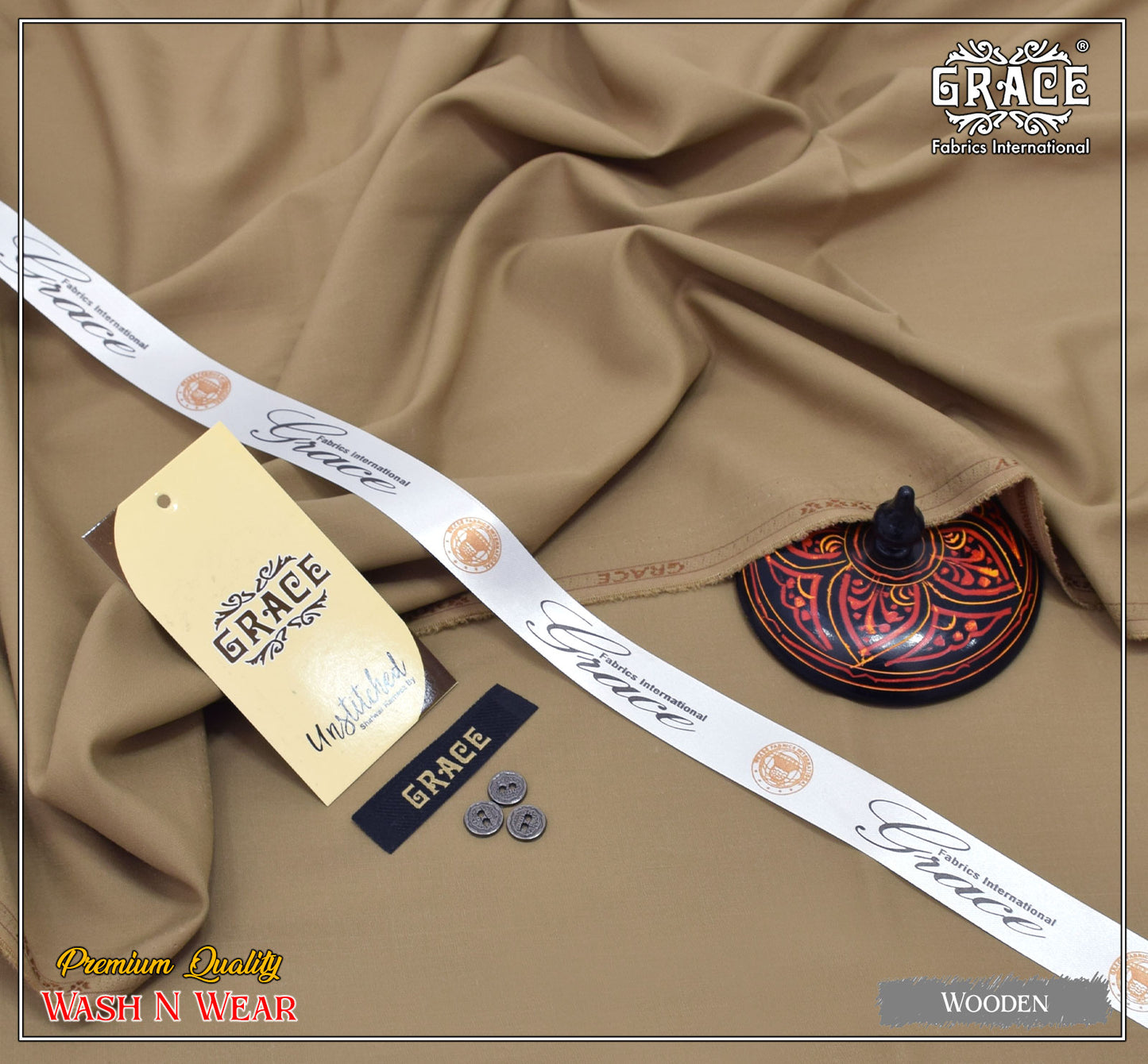 Grace Premium Wash & Wear Fabric Collection – Unstitched Elegance in Every Fold
